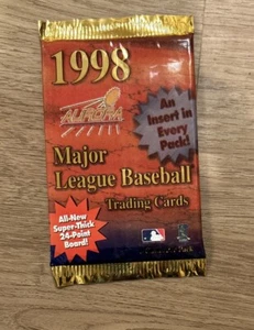 1998 Pacific Aurora MLB Major League Baseball Cards Unopened Hobby Pack - Foto 1 di 2