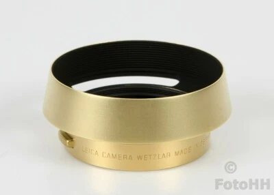 RARE/ORIGINAL LEICA GOLDEN BRASS LENS HOOD FOR LEICA SUMMILUX-M 1:1.4/50mm ASPH. - Image 1 of 4