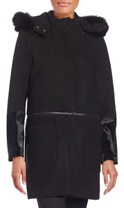 NWT $425 ZAC Posen Parker Convertible Wool Coat, 10 - Picture 1 of 4