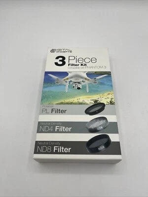 3-Piece Filter Kit CPL ND4 ND8 for DJI Phantom 3 Digital Concepts NIB DC-FK3-PH3 - Image 1 of 2