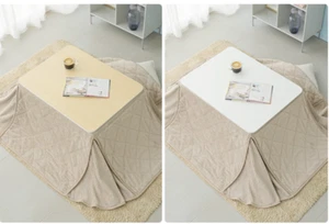 Yamazen Kotatsu Table White/Natural NCK-80601 80×60cm 100V Reversible Top Japan - Picture 1 of 10