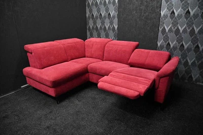 Steinpol Sofa Odeon Stoff Carlos Bordeaux B 2 mit Elektrischer Relaxfunktion  - Bild 1 von 4