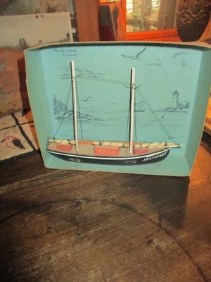 Винтажная модель лодки Nantucket корабль ручной работы шхуна пристань магазин - Изображение 1 из 4