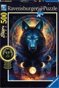 NEW Ravensburger 500 Pieces Jigsaw Puzzle Glow in the Dark Lighting Wolf - Picture 1 of 2