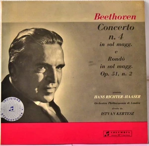 COLUMBIA SAXQ 7345 ITA 1962 BLUE-SILVER BEETHOVEN "Concerto No. 4" Ivan KERTESZ - Imagen 1 de 3