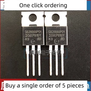 5 pieces IRGB20B60PD1 GB20B60PD1 TO-220 600V 20A IGBT power tube - Picture 1 of 1
