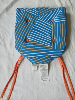 Cojín de asiento interior/exterior a rayas Anthropologie Azur | Nuevo en embalaje Foto 1 de 4