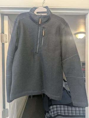 Smartwool Hudson Trail Fleece Sweater, Merino Wool Blend, NavyBlue, Men's Medium - Image 1 of 4