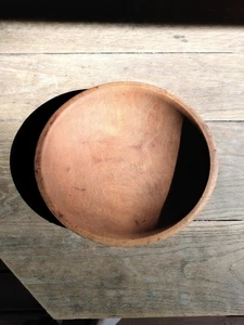 Vintage Munising Wooden Dough Bowl 9" Oval Primitive Farmhouse Butter Chopping - Picture 1 of 5