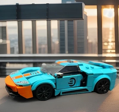 LEGO Speed Champions 76905 Ford GT Heritage Edition Car Only Prebuilt No Box - Image 1 of 4