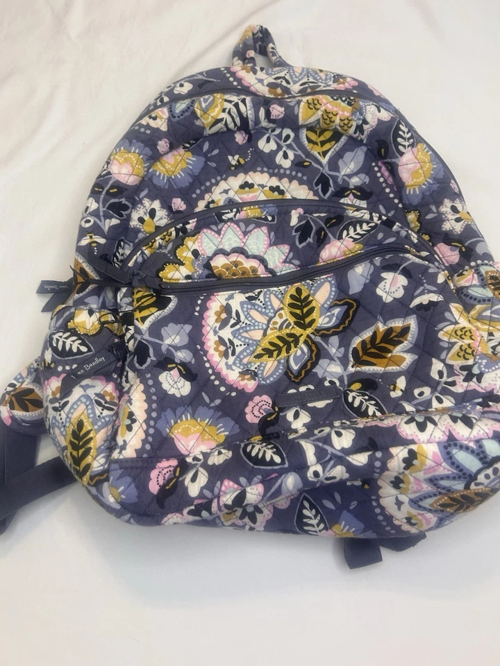 Vera Bradley Charmont Meadow Campus Backpack Bookbag Floral Gray School - Image 1 of 4