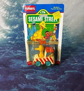 Vintage 1987 Playskool Diecast Big Bird’s Popcorn Machine Toy Car in Box NEW - Picture 1 of 2