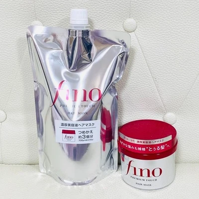 Tratamiento Capilar FINO Premium Touch Mascarilla Capilar Reparación Dañada 230g + Recarga 700ml Foto 1 de 4