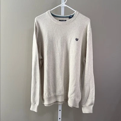 NWT Chaps Men's Crewneck Sweater Size XL Beige Classic Knit Pullover - Image 1 of 4