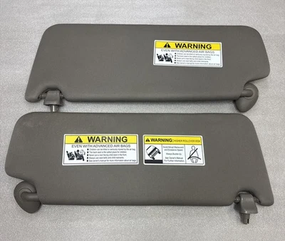16-22 Honda Pilot Sun Visors Sunvisors Pair OEM Beige  - Image 1 of 4