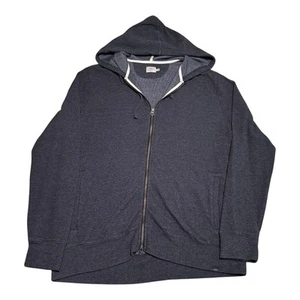 Faherty Cotton Blend Oversized Gray Full Zip Hoodie Sweatshirt Men’s XL - Picture 1 of 8