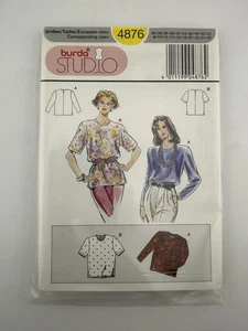 Burda Studio 4876 - Langarm- und Kurzarmshirt Größe 8-26 - Bild 1 von 2