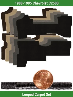 定制经典环形地毯垫套装适用于 1988 - 1995 雪佛兰 C2500 (2 件) #D4S — 第 1/4 张图片