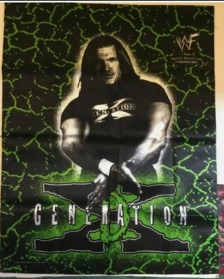 WWF Oficial Licencia Triple H 1998 D-Generation X Banner, WWE, Attitude Era Foto 1 de 3