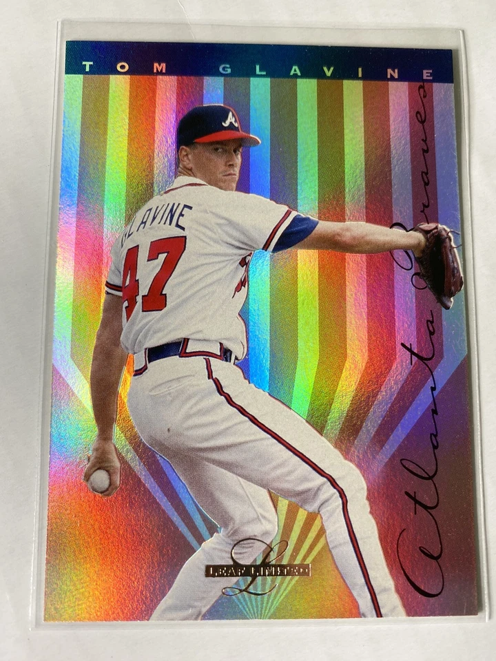 1995 Leaf Limited Atlanta Braves Baseball Card #32 Tom Glavine Prism Foil - Image 1 of 2