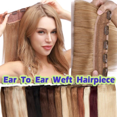 Dick Ein-Tressen Echthaar Clip In Extensions Remy Haarverlängerung Weft 40-60cm - Bild 1 von 4