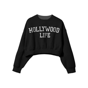 Sudadera gráfica estampada forrada de vellón elegante acogedora ultra suave ultra suave para mujer de 1 pieza - Imagen 1 de 15
