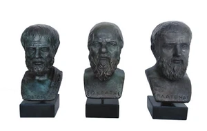 Set of Socrates Plato Aristotle bust - Western Philosophy Fathers Ancient Greece - Picture 1 of 6