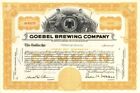 Goebel Brewing Co. - Certificat de stock de brasserie daté 1959-64 - Brasseries & Disti