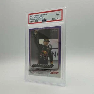 PSA 9 /399 Max Verstappen #172 - Purple Refractor - 2022 Topps Chrome F1 - Picture 1 of 4