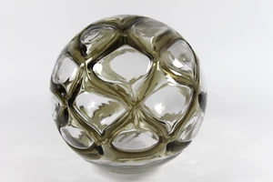 True Vintage Murano Large Replacement Glass Lampshade Italy 60er - 70er Grid - Picture 1 of 6