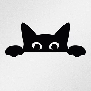 Peeking Cat Car Laptop Motorbike Vinyl Decal Sticker (ia) - Picture 1 of 2