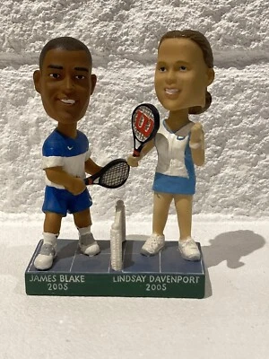 Mini Bobblehead Tenis James Blake Lindsay Davenport Doble Foto 1 de 4