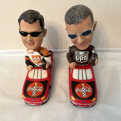 2 Coca-Cola Arby’s & NASCAR Racing Tony Stewart & Dale Jarrett Car Bobbleheads Cover