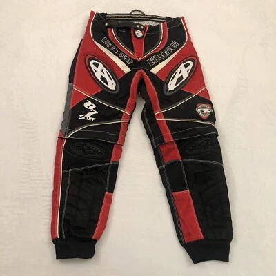 Answer Racing Edge Scuff Red Black Knee Zipaway Motocross Pants Youth Kids Sz 22 - Image 1 of 4