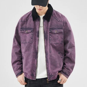 Moda Japonesa Hombres Mono Chaqueta Cremallera Abrigo de Trabajo Retro Punk Informal Prendas de abrigo - Imagen 1 de 9