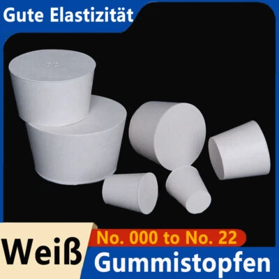 MARKENLOS Weißer Gummistopfen Dichtungsstopfen Konisches Loch Spund Dichtungsstopfen Gummi