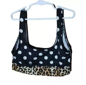 Reggiseno sportivo Victoria Secret donna XS 32A senza ferretto leopardato a pois rosa Ultimate - Foto 1 di 3
