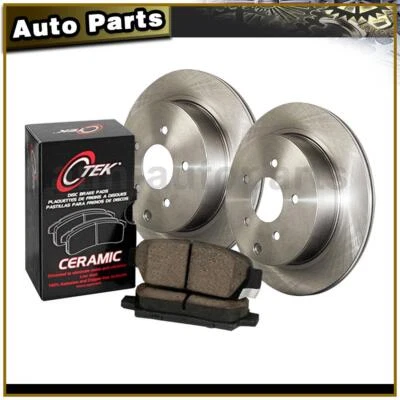 Juego de pastillas de freno de disco rotor de freno de disco C-Tek delanteras 3 piezas para Toyota Camry 2002 2004 Foto 1 de 4