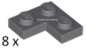 New Lego 8x Dark Bluish Gray Plate 2 x 2 Corner 2420
