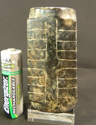 新石器时代中国玉天堂/不朽 2 层寺庙护身符 "Cong" — 第 1/4 张图片