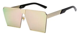 Gafas de sol estilo vintage con espejo dorado enmarcado en oro. - Imagen 1 de 5
