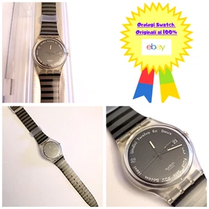 Swatch Gent Nuovo Gutenberg GK703 1992 Vintage Orologio da polso Anni 90 NOS. - Imagen 1 de 10