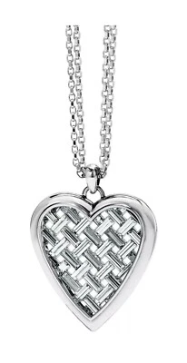 Collar Largo Brighton LOVE CAGE HEART Convertible Plata Cristal-NUEVO CON ETIQUETAS CON Bolsa Foto 1 de 4