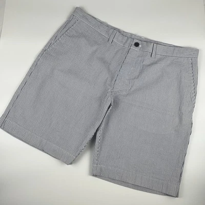 Pantalones Cortos Brooks Brothers Seersucker Hombres Talla 40 Azul Pin Rayas Preppy Y2K Yacht Foto 1 de 4
