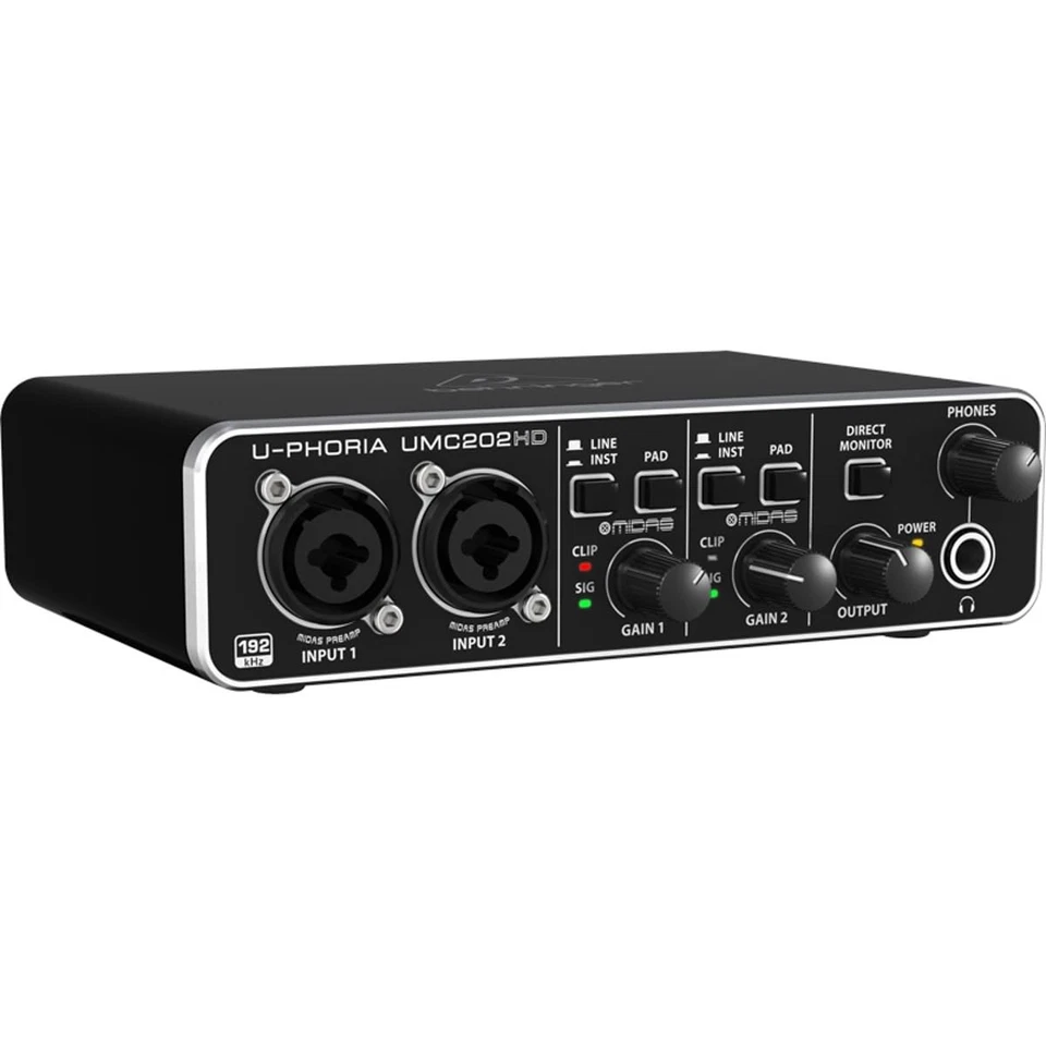 UMC202HD Audiophile 2x2, 24-Bit/192 kHz USB Audio Interface with Midas Mic Pr... - Image 1 of 4