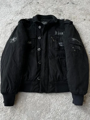 Chaqueta de bombardero recortada japonesa Streetwear vintage años 90 Y2K Foto 1 de 4