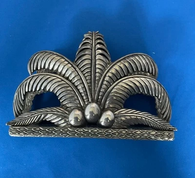 Godinger Silver Art Co Soporte Servilletero Plateado Palma Plato Plata 4.5”H X 7”W Foto 1 de 4