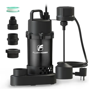 Bomba de agua sumergible FLUENTPOWER 3/4HP 3500GPH con interruptor de flotador vertical - Imagen 1 de 6