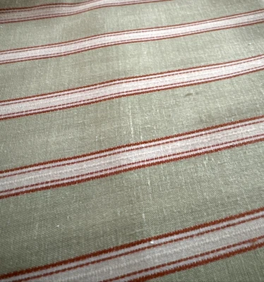 Tela ligera de algodón a rayas verde rojo blanco BTHalfY #28 Foto 1 de 4