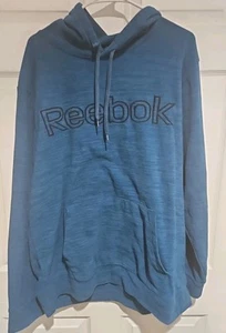 Men's Reebok Size XL Melange Logo Polar Fleece Hoodie Pull-Over - Picture 1 of 4